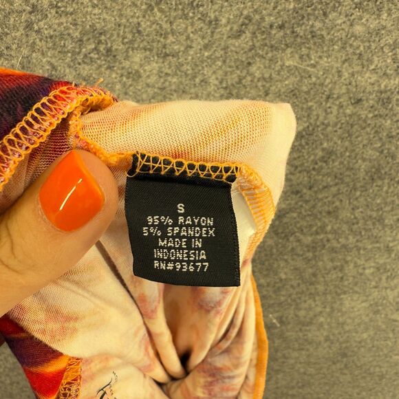 A New Approach Skirt Women S Small Orange Striped Maxi Long Rayon Mid Rise - Picture 6 of 7